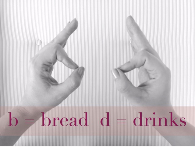 b for bread d for drinks