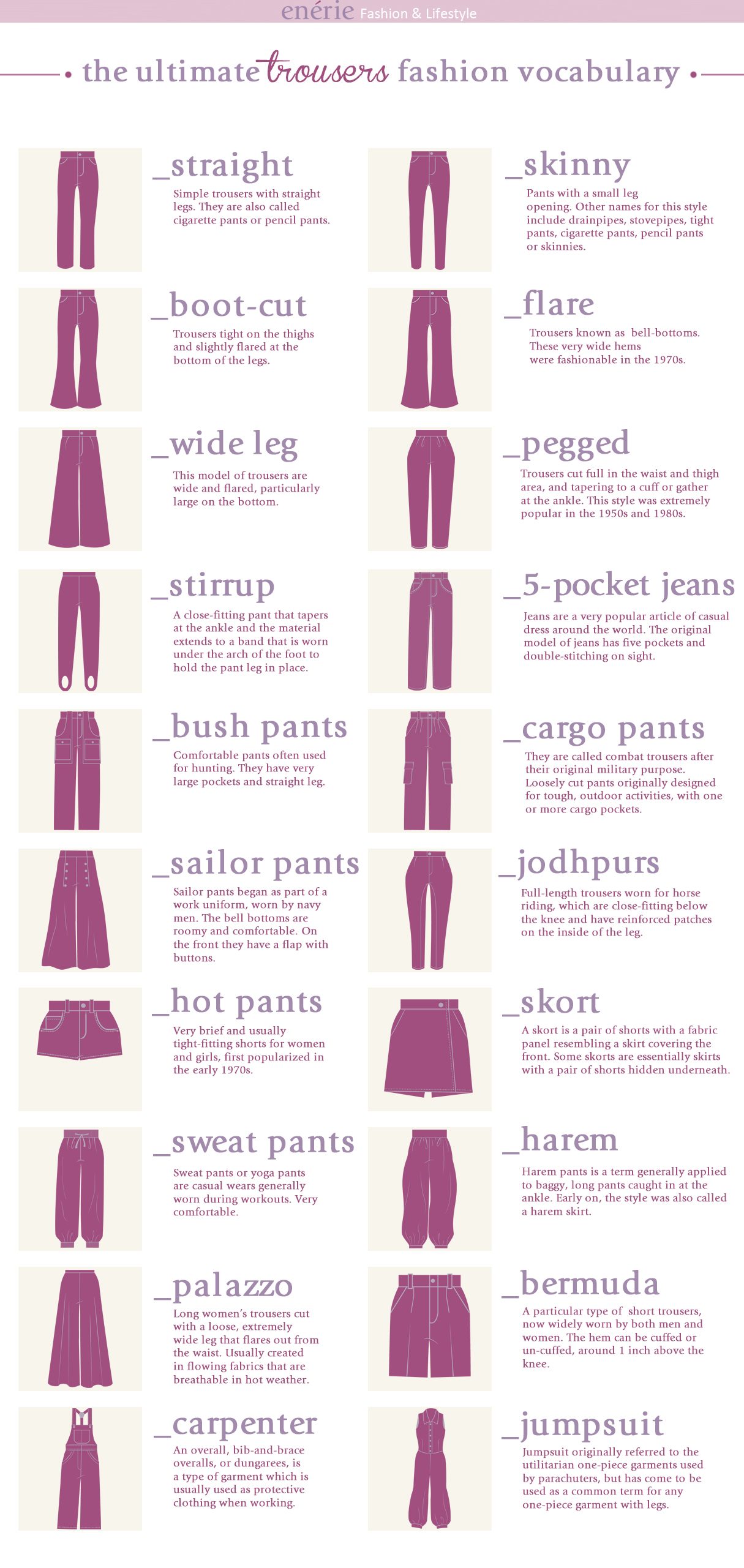 Clothing Vocabulary List  Fashion words, Fashion vocabulary